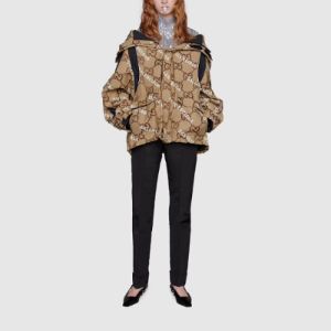 Gucci x Balenciaga The Hacker Project Jumbo GG Jacket 'Beige Ebony' 676426-ZAH7K-9692 sold by KicksCrew