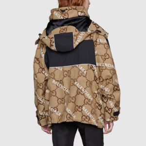 Gucci x Balenciaga The Hacker Project Jumbo GG Jacket 'Beige Ebony' 676426-ZAH7K-9692 sold by KicksCrew