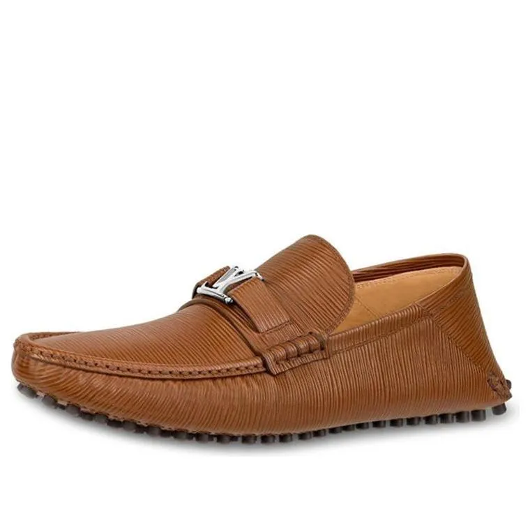 LOUIS VUITTON Hockenheim Moccasin Shoes 'Brown' 1A4TV8 sold by KicksCrew