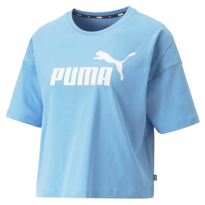 (WMNS) PUMA Essentials Crop Top 'Blue' 586866-62 sold by KicksCrew