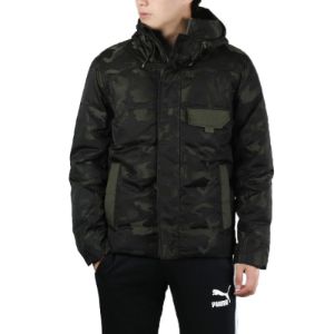Puma Streetstyle 480 Hooded Camo Down Jacket 'Black' 581639-70 sold by KicksCrew