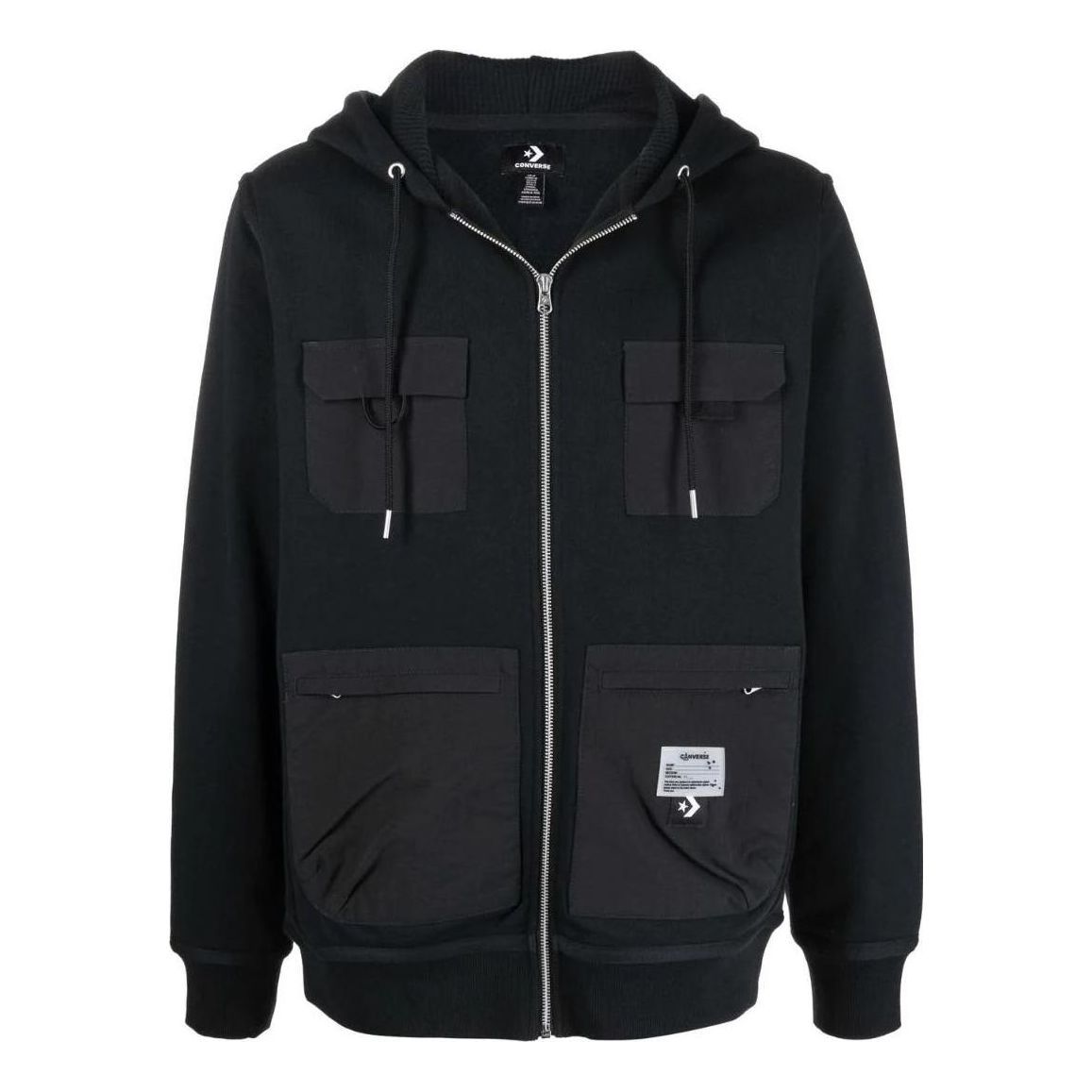 Converse x Josh Vides Utility Fleece Hoodie 'Black' 10023691-A01 sold by KicksCrew