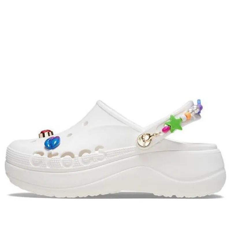 (WMNS) Crocs Baya Midsummer Platform Clogs 'White Pink' 210091-1LI sold by KicksCrew