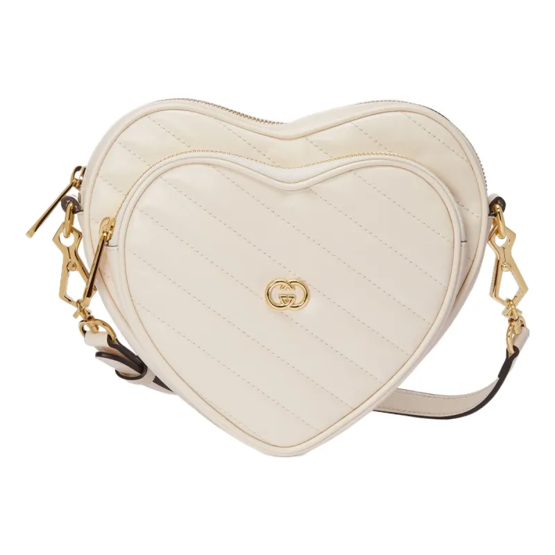 (WMNS) Gucci Interlocking G Mini Heart Shoulder Bag 'Mystic White' 751628-AACCL-9022 sold by KicksCrew
