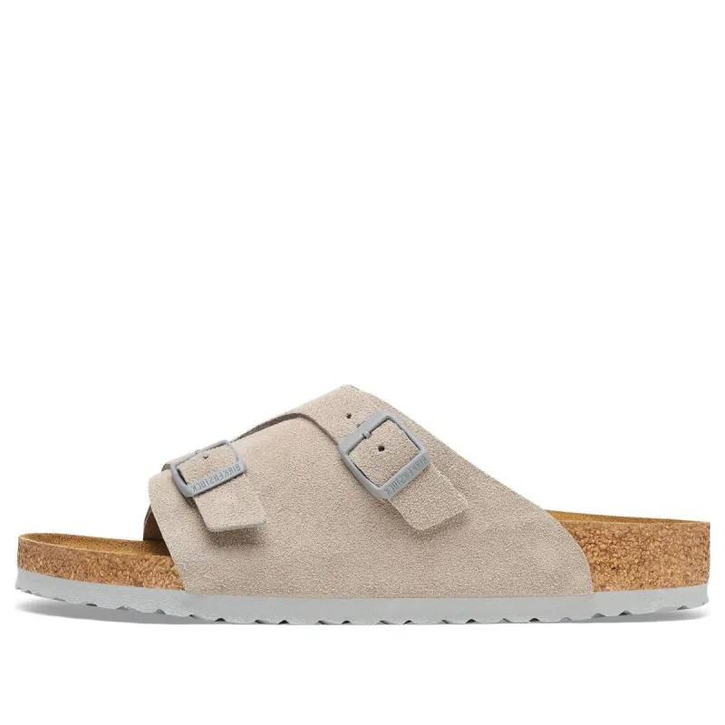Birkenstock Zürich Suede Leather Sandals 'Stone Coin' 1027725 sold by KicksCrew