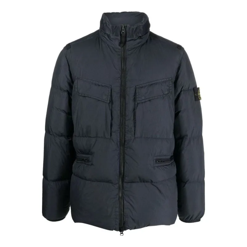 STONE ISLAND Waffen Patch Crinkle Labs Down Padded Jacket 'Black' 771540123-V0020 sold by KicksCrew