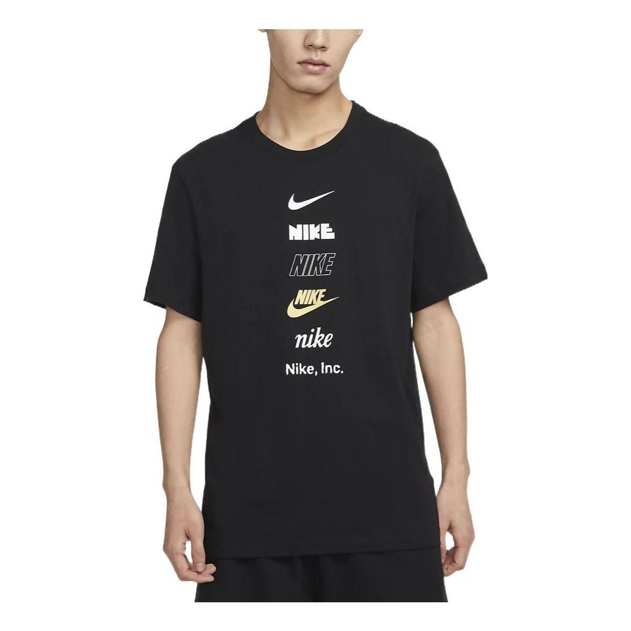 Nike Sportswear Multi Logo T-Shirt 'Black' DZ2876-010 | Parallel