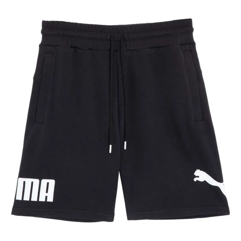 PUMA Logo Casual Shorts 'Black' 683443-01 sold by KicksCrew