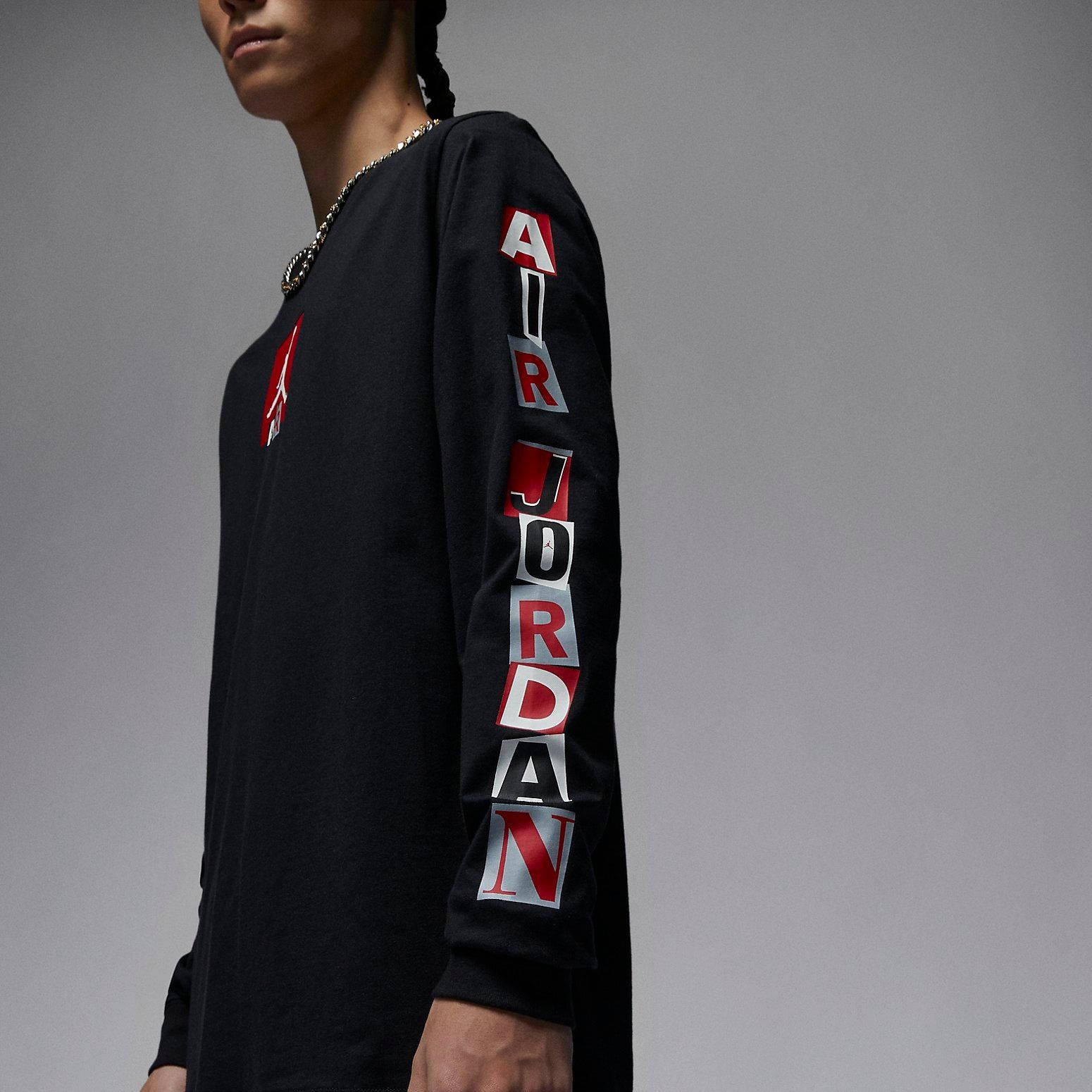 Air Jordan Brand Long Sleeve T-Shirt 'Black' FD7018-010 sold by KicksCrew product image thumbnail 3