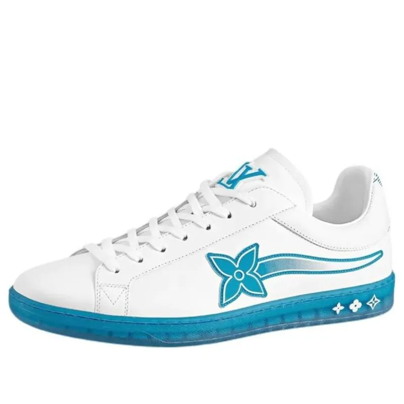 LOUIS VUITTON Luxembourg Samothrace Trainers 'White Blue' 1A9FZ3 sold by KicksCrew