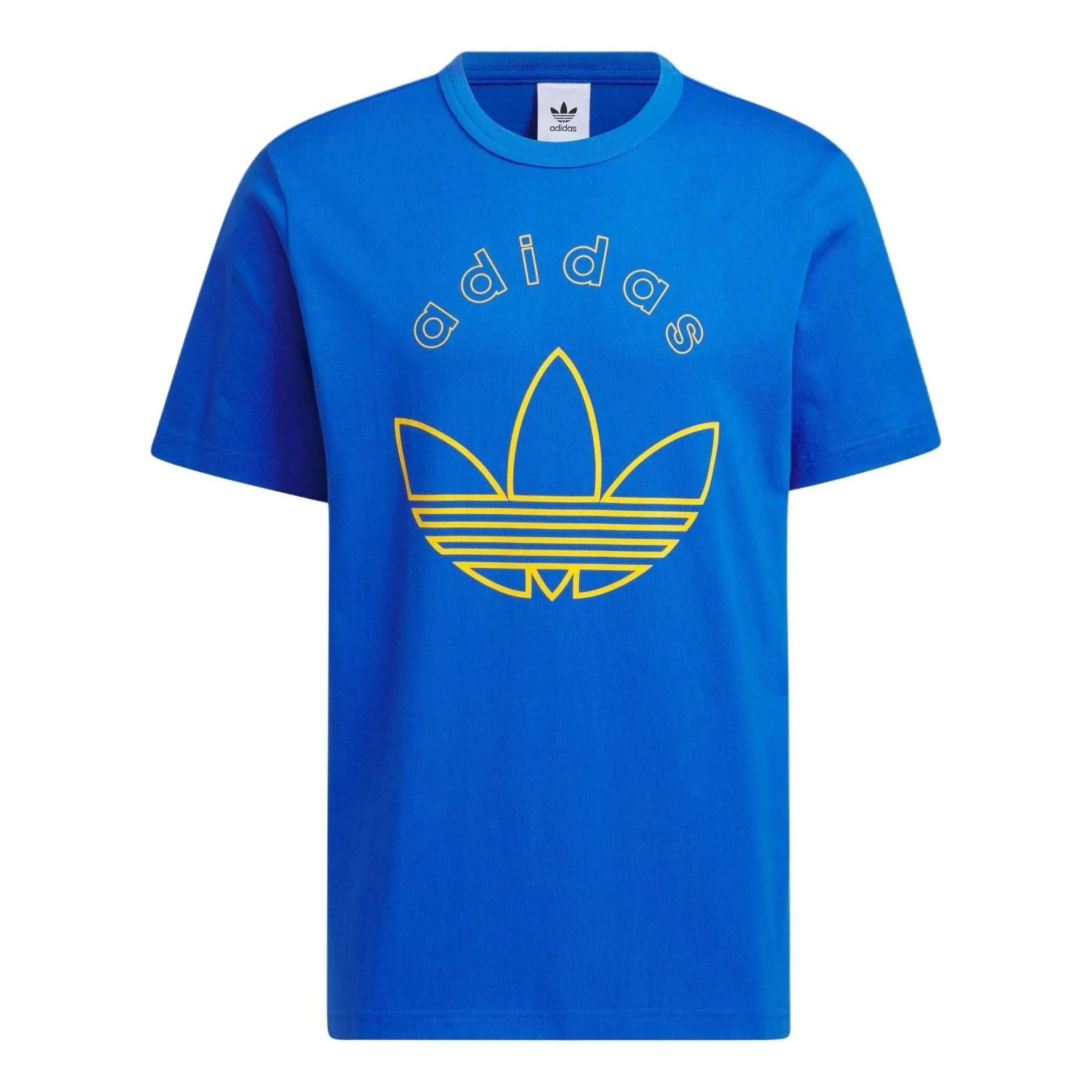 adidas Original Logo Printed T-Shirt Asia Sizing 'Blue Yellow' JD1577 sold by KicksCrew