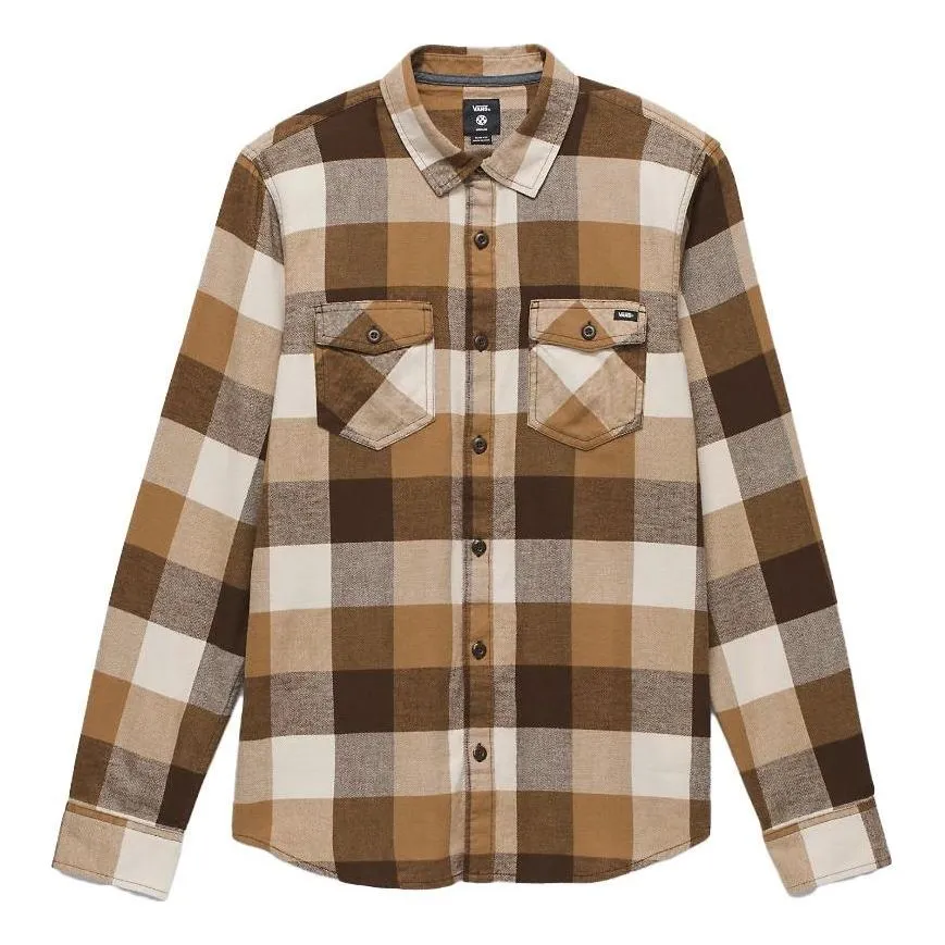 Vans Box Flannel Long Sleeve Buttondown Shirt 'Demitasse' VN000JOGDFH sold by KicksCrew