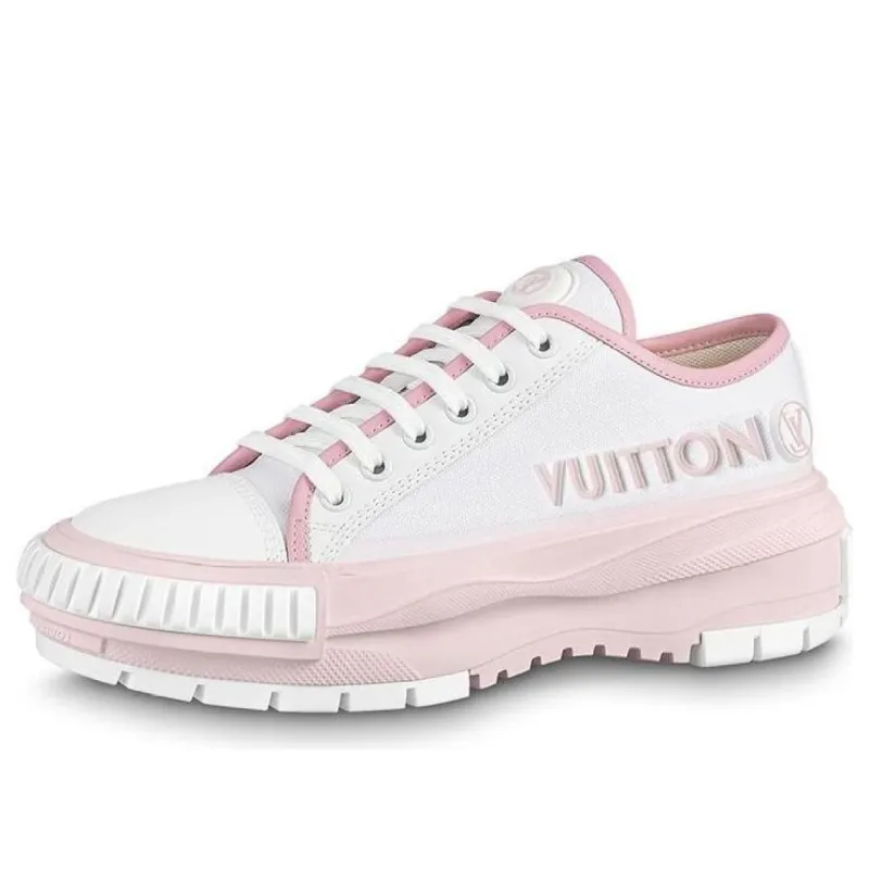 (WMNS) LOUIS VUITTON Squad Sneakers 'White Pink' 1AACVV sold by KicksCrew