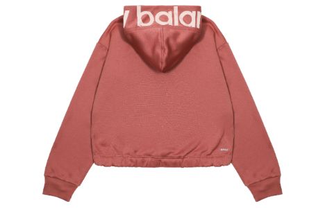 (WMNS) New Balance Logo Fleece Hoodie 'Rose Red' AWT13175-MIN sold by KicksCrew