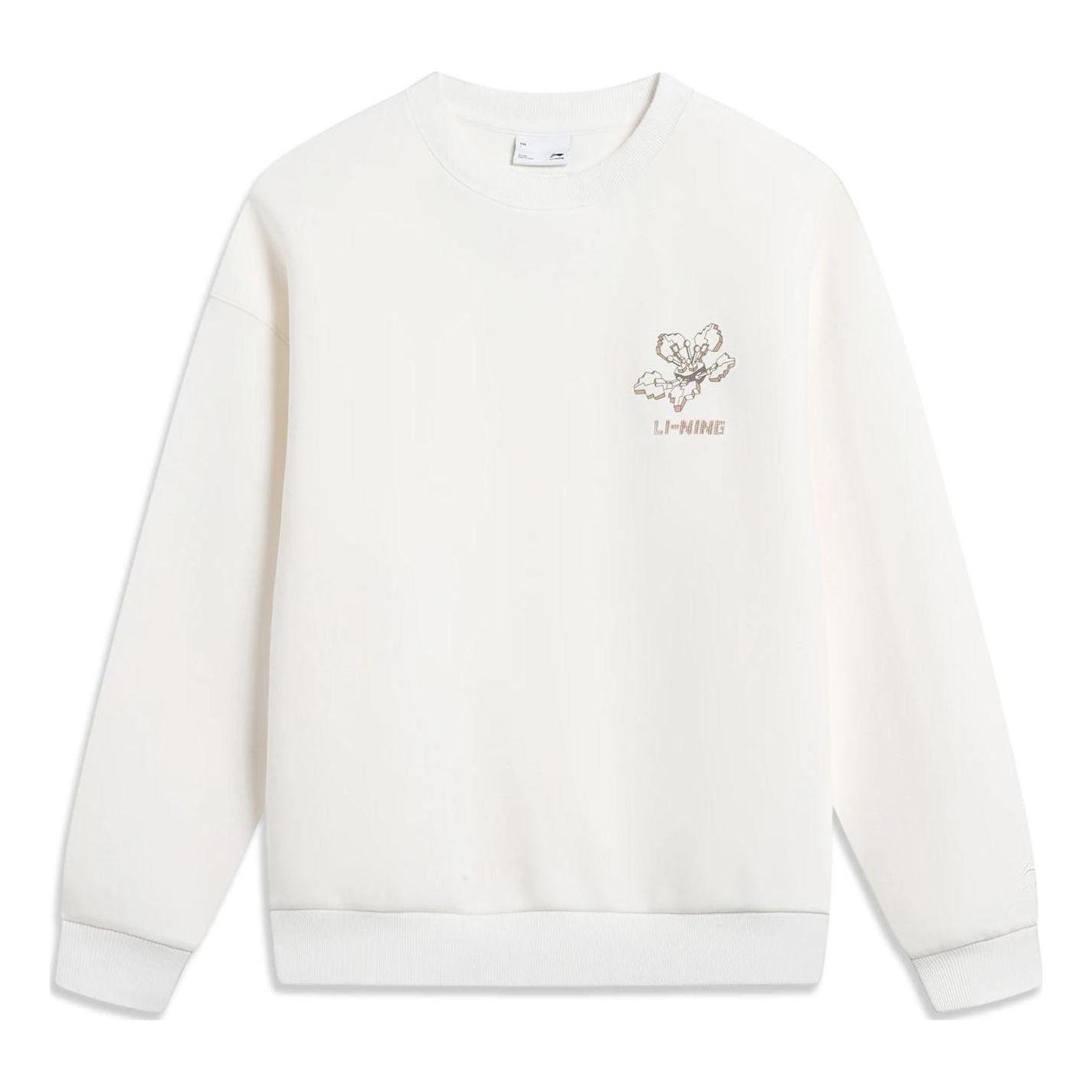 (WMNS) Li-Ning Chinese Culture Floral Graphic Sweatshirt 'White' AWDT760-2 sold by KicksCrew