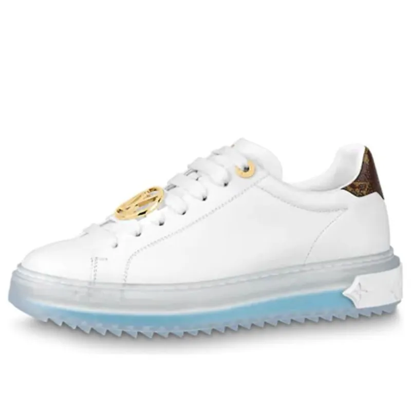 (WMNS) LOUIS VUITTON Time Out Sneakers 'White Blue Gold' 1A8NG3 sold by KicksCrew
