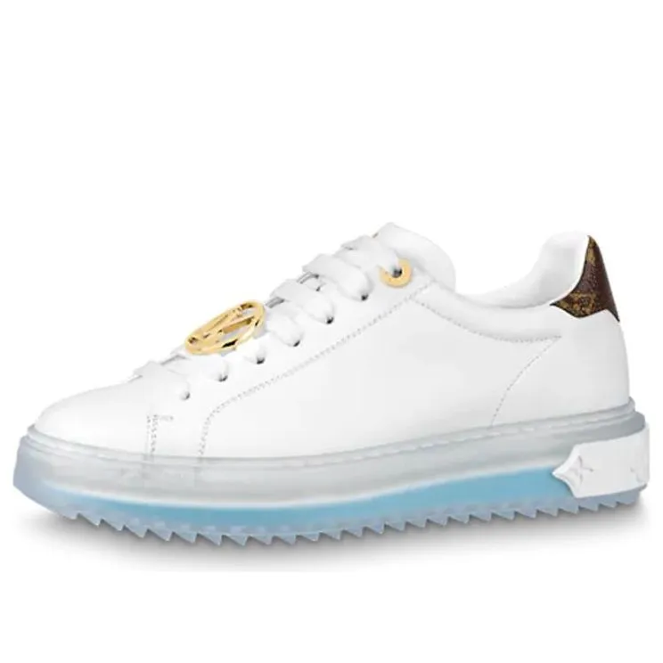 (WMNS) LOUIS VUITTON Time Out Sneakers 'White Blue Gold' 1A8NG3 sold by KicksCrew