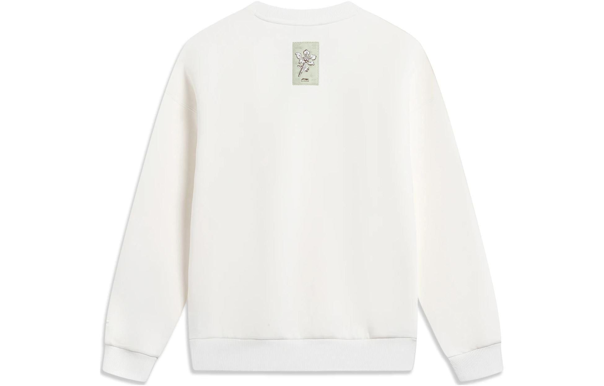 (WMNS) Li-Ning Chinese Culture Floral Graphic Sweatshirt 'White' AWDT760-2 sold by KicksCrew product image thumbnail 2