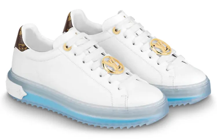 (WMNS) LOUIS VUITTON Time Out Sneakers 'White Blue Gold' 1A8NG3 sold by KicksCrew product image thumbnail 3