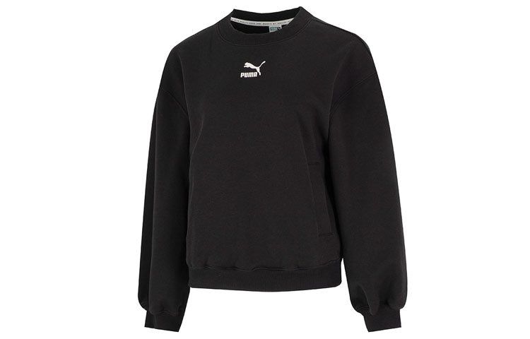 (WMNS) Puma Graphic Sweatshirt 'Black' 537518-01 sold by KicksCrew product image thumbnail 2