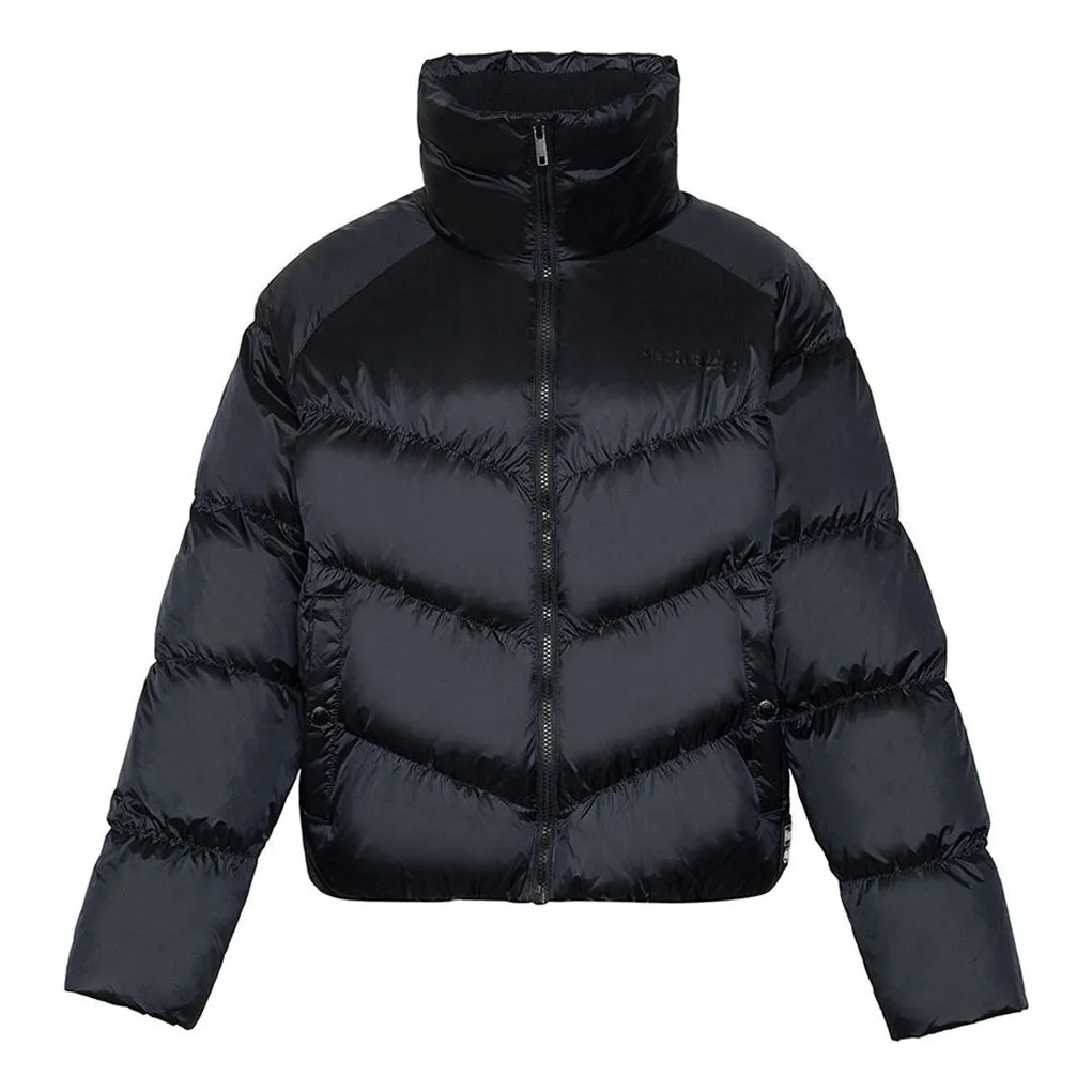 (WMNS) Li-Ning BadFive Short Puffer Jacket 'Black' AYMR090-4 sold by KicksCrew
