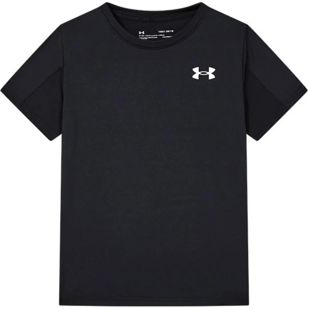 (GS) Under Armour Logo T-Shirt 'Black' 232101998 sold by KicksCrew
