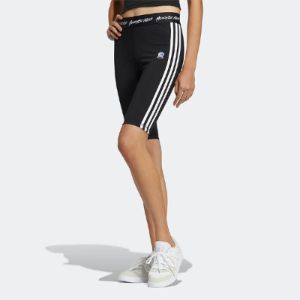 (WMNS) adidas Neo 3-Stripes Yoga Short Legging 'Black White' HN0033 sold by KicksCrew