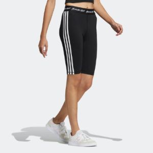 (WMNS) adidas Neo 3-Stripes Yoga Short Legging 'Black White' HN0033 sold by KicksCrew