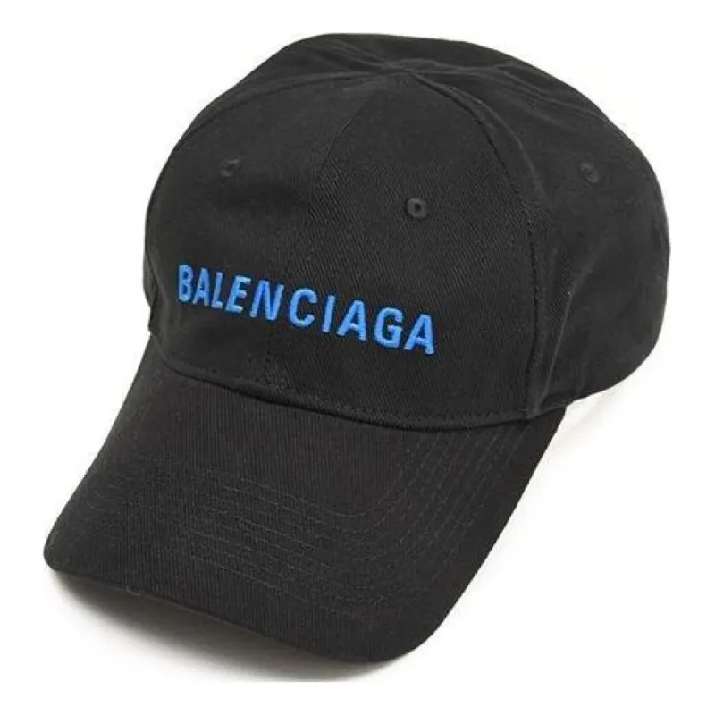 Balenciaga Visor Logo Cap 'Black Blue' 590758-310B2-1068 sold by KicksCrew