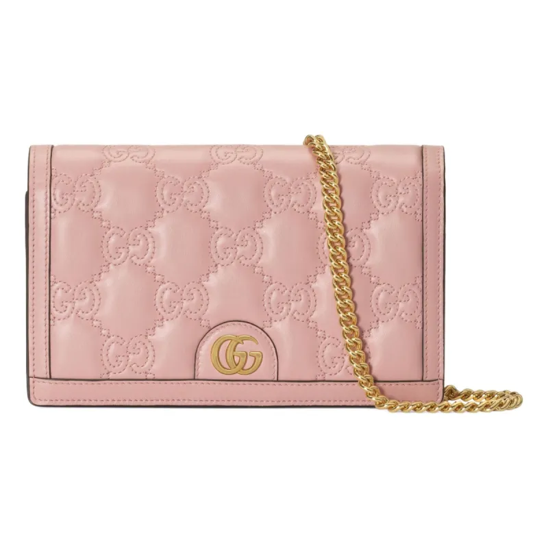 (WMNS) Gucci GG Matelassé Chain Wallet 'Light Pink' 723787-UM8IG-5909 sold by KicksCrew