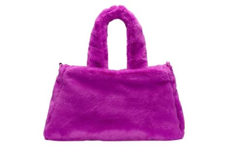 Nike NSW Faux Fur Tote Bag 'Vivid Purple Black' DQ5804-551 sold by KicksCrew