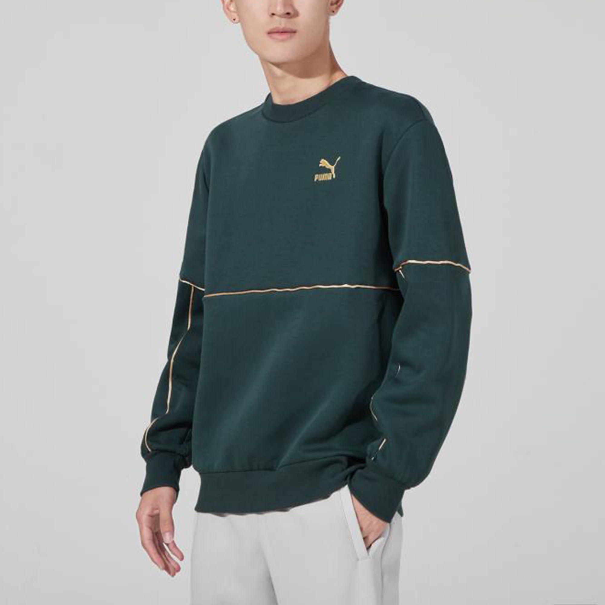 Puma LUXE Crew Sweatshirt 'Green' 534410-80 sold by KicksCrew product image thumbnail 3