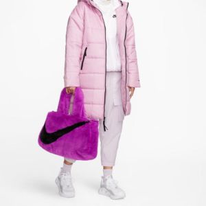 Nike NSW Faux Fur Tote Bag 'Vivid Purple Black' DQ5804-551 sold by KicksCrew