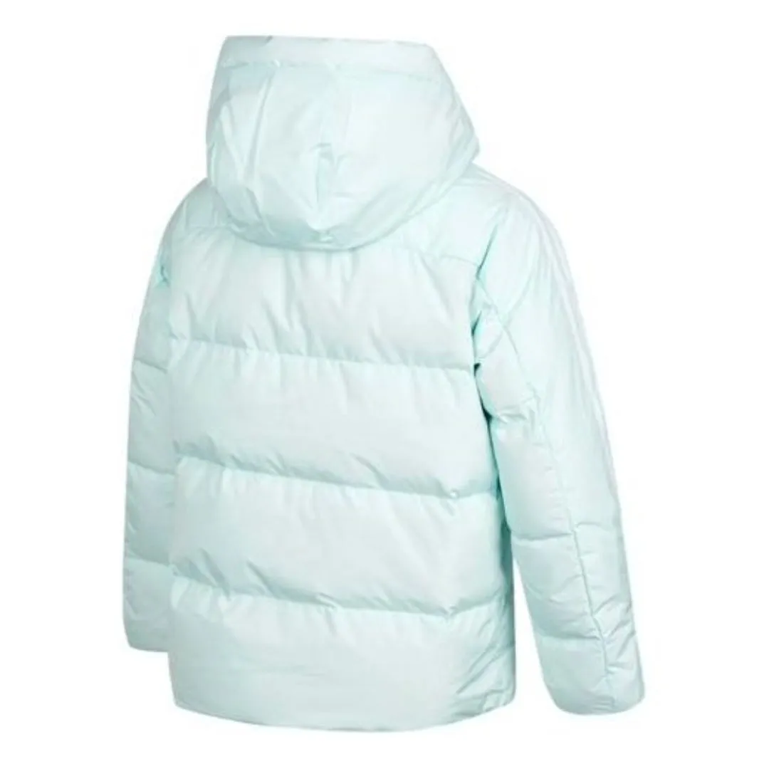 (WMNS) adidas Faux Suede Puffy Down Jacket Asia Sizing 'Blue' H20809 sold by KicksCrew product image thumbnail 2