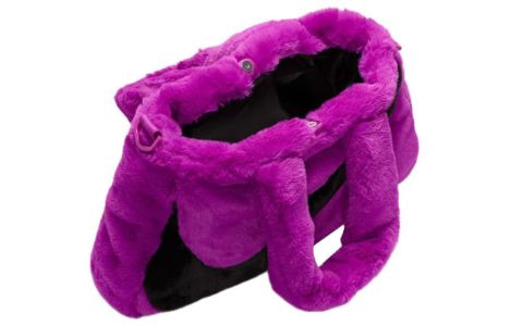 Nike NSW Faux Fur Tote Bag 'Vivid Purple Black' DQ5804-551 sold by KicksCrew