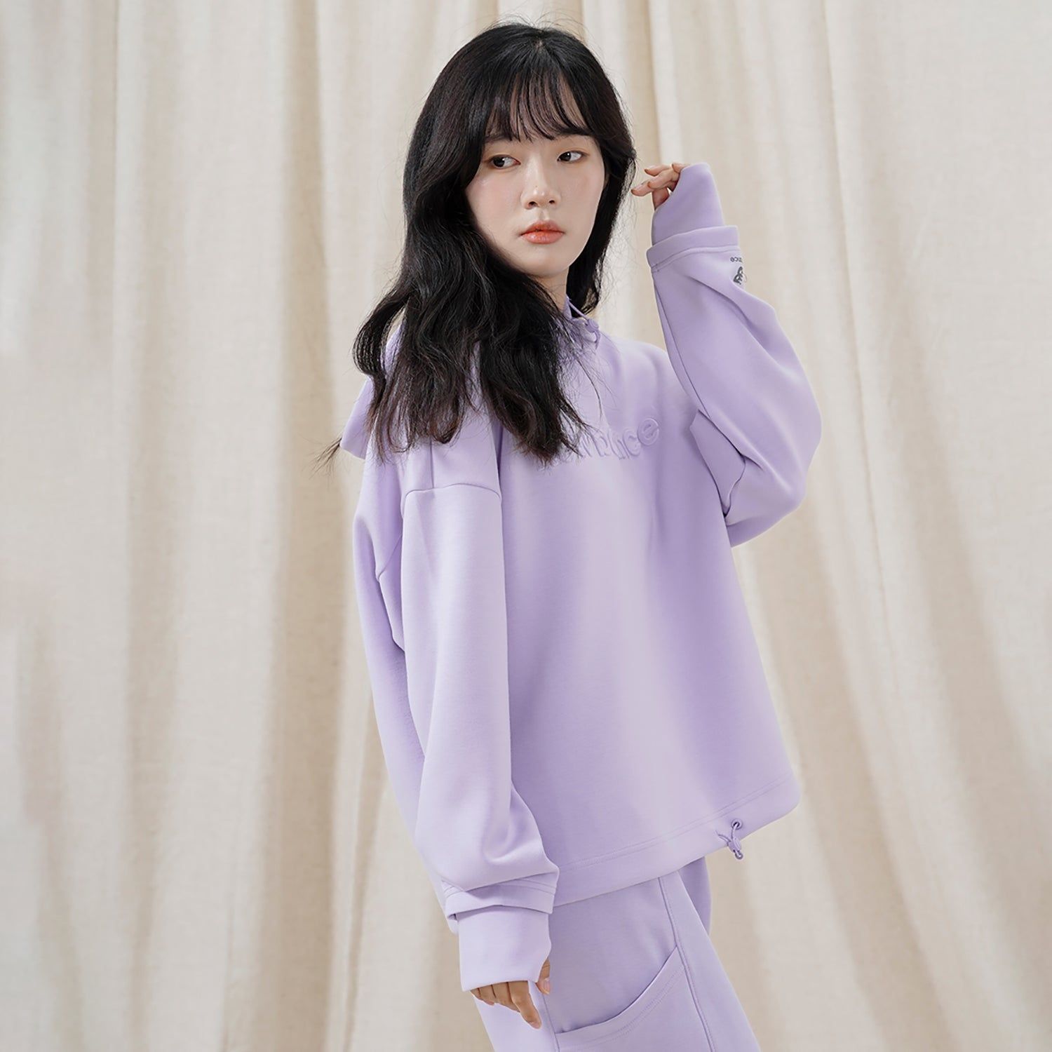 (WMNS) New Balance Casual Logo Hoodie 'Purple' 5CC39742-DV sold by KicksCrew product image thumbnail 5
