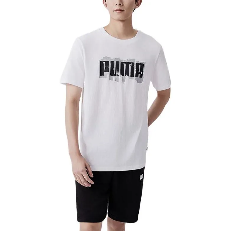 PUMA Logo Wording T-shirt 'White' 676696-02 sold by KicksCrew product image thumbnail 2