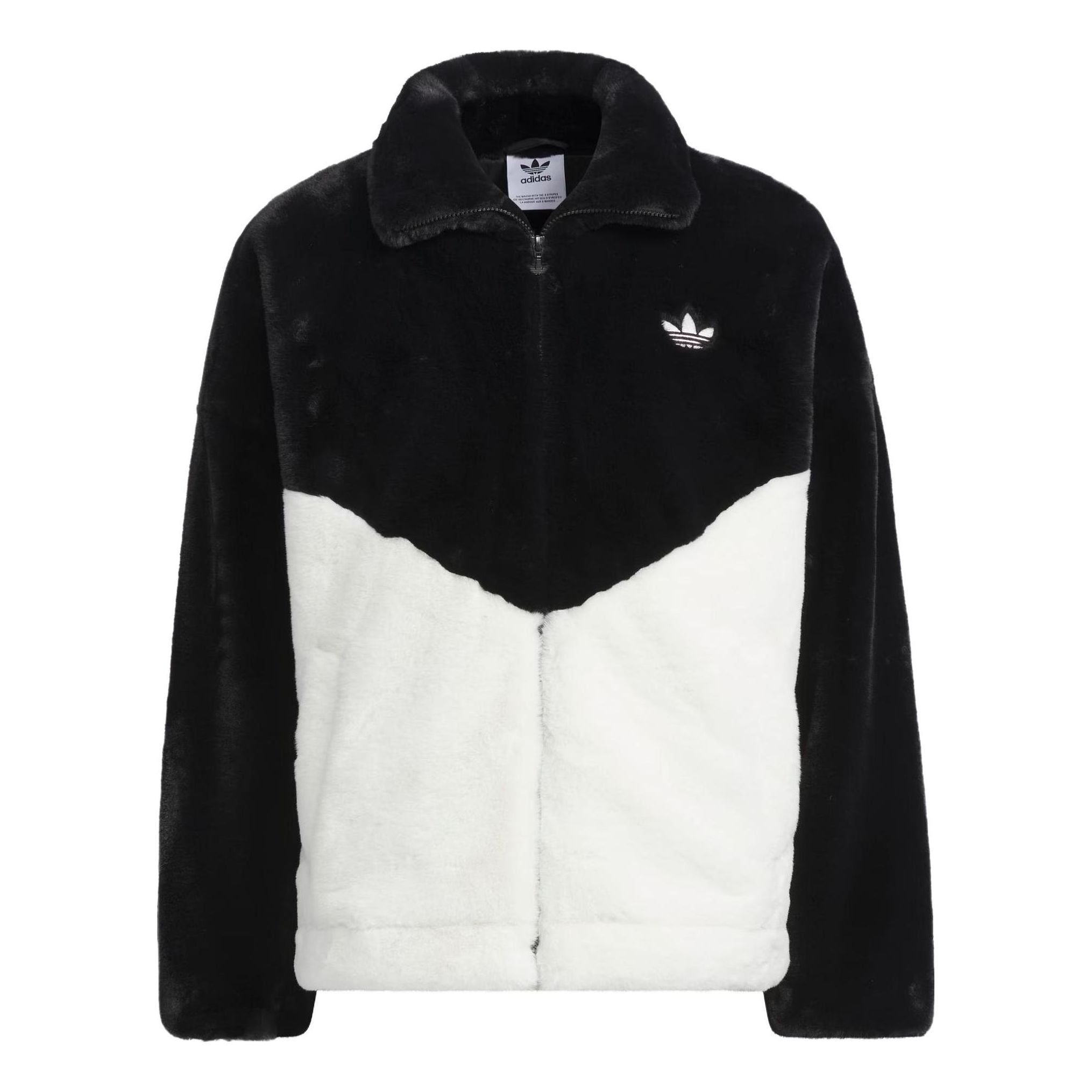 Adidas Originals Furry Jackets 'Black White' IN0981 sold by KicksCrew