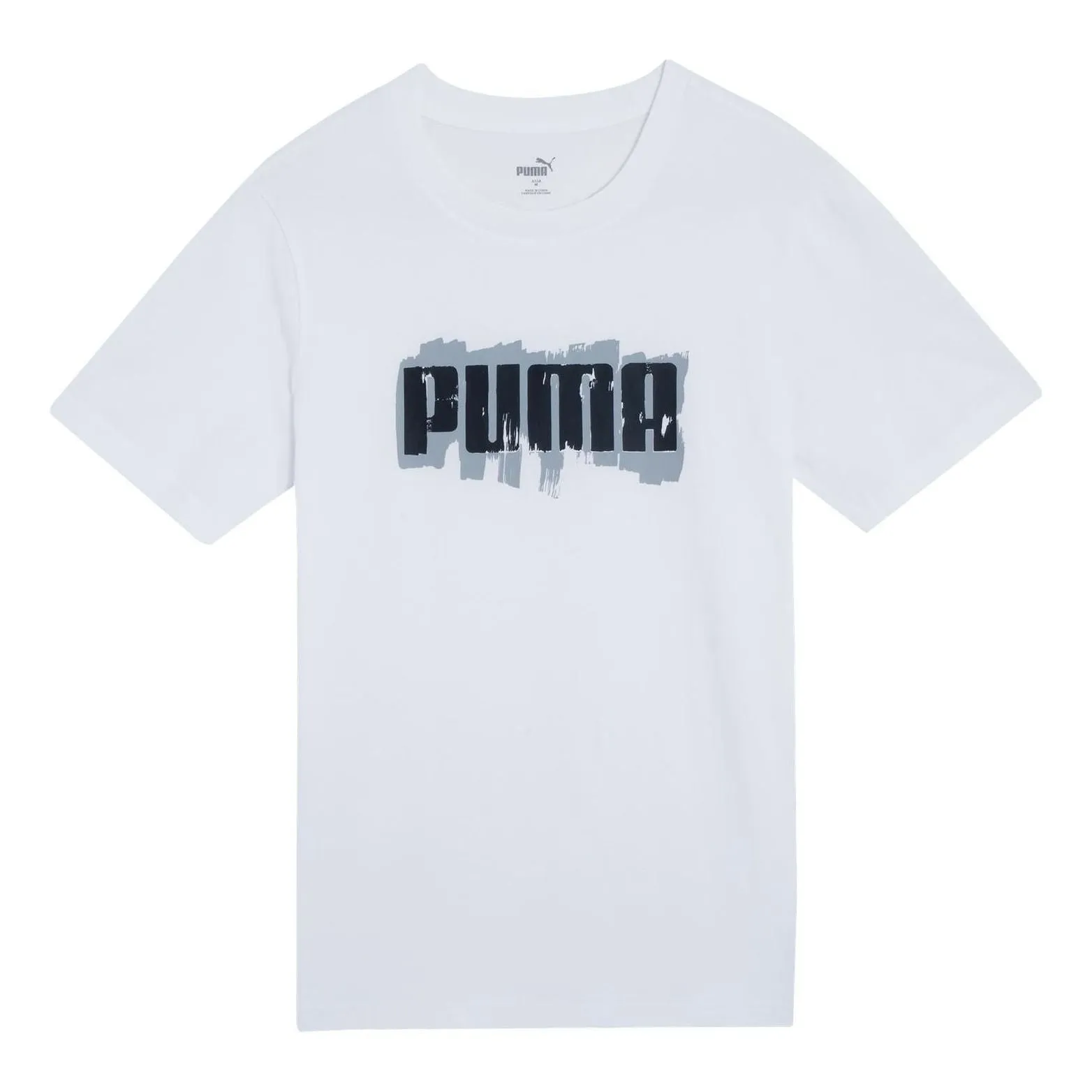 PUMA Logo Wording T-shirt 'White' 676696-02 sold by KicksCrew