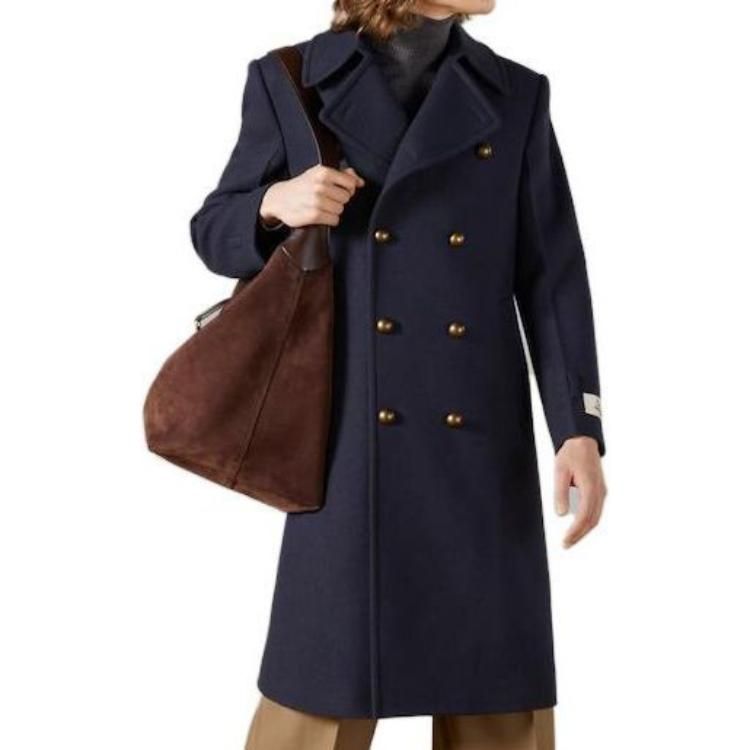 Gucci Felt Wool Coat 'Dark Navy' 761734-Z582J-4080 sold by KicksCrew product image thumbnail 2