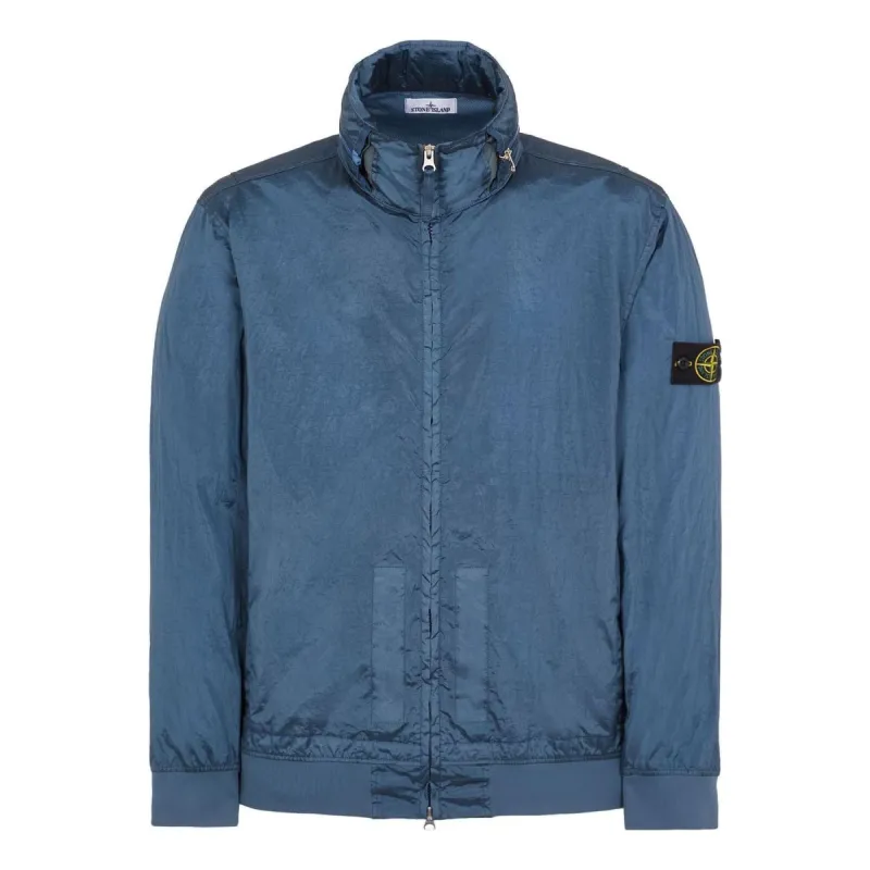 STONE ISLAND Nylon Street Style Plain Logo Jacket 'Blue' 781541920-V0024 sold by KicksCrew