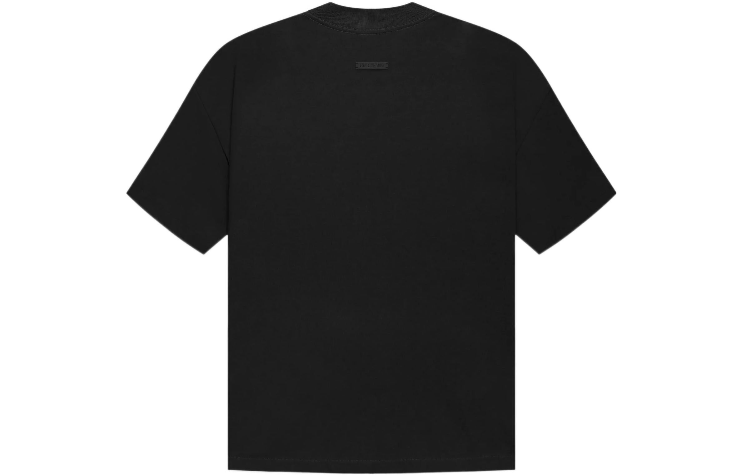 Fear of God Eternal Logo Flocked Crewneck T-Shirt 'Black' FGE50-001AJER-001 sold by KicksCrew product image thumbnail 2