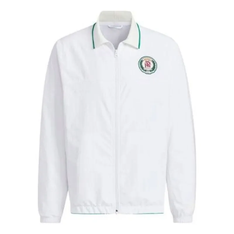 adidas Verbiage Woven Jacket 'White' JE3627 sold by KicksCrew