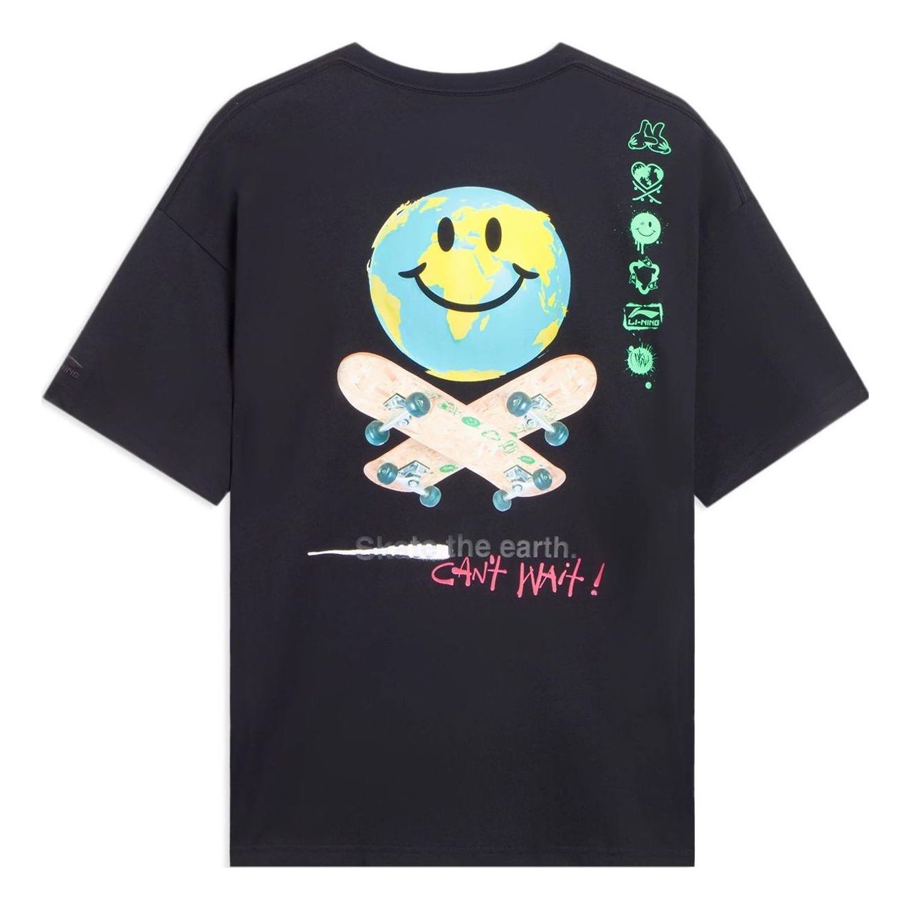 Li-Ning x Og_Slick Earth Graphic T-shirt 'Black' AHSS299-1 sold by KicksCrew product image thumbnail 2