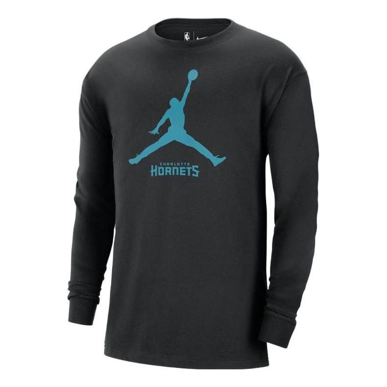 Air Jordan Charlotte Hornets Essential NBA Long-Sleeve T-Shirt 'Black' FN1254-010 sold by KicksCrew