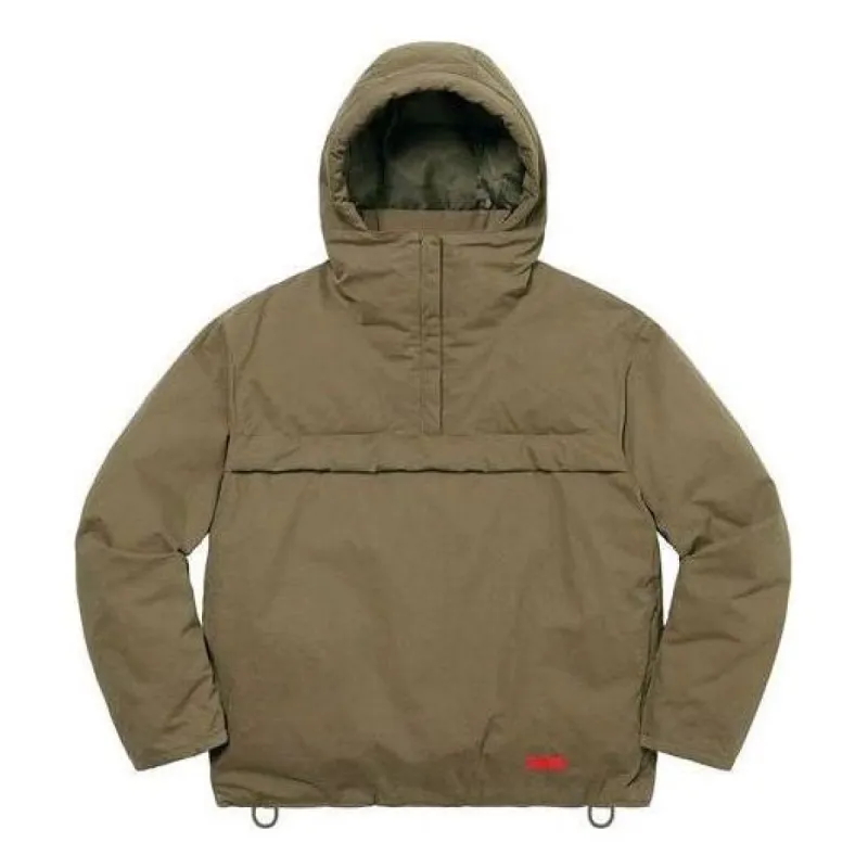 Supreme Hooded Down Pullover 'Olive Green' SUP-SS22-172 sold by KicksCrew