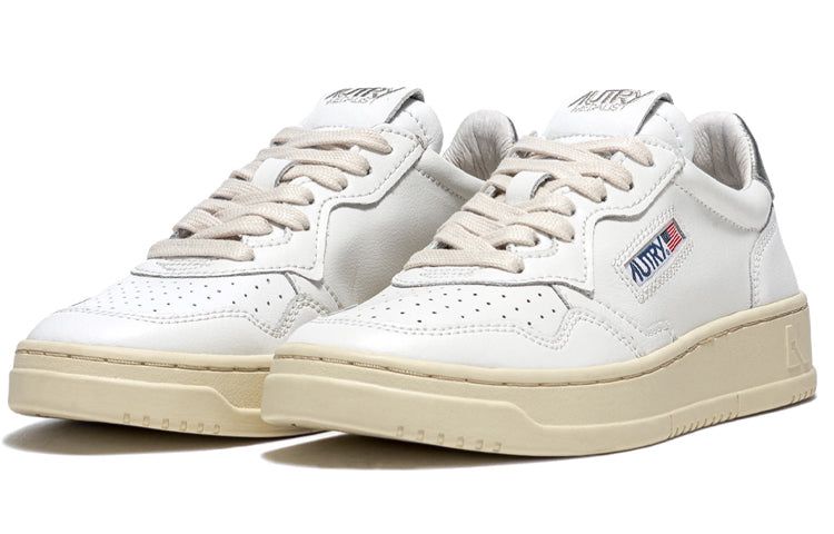 Autry Medalist Leather Low 'White Silver' AULM-LL05 sold by KicksCrew product image thumbnail 2