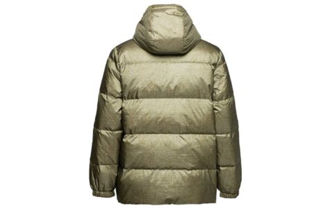 Converse Mid-length Printed Down Puffer Jacket 'Metallic Green' 10007262-A01 sold by KicksCrew