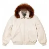 Supreme x Schott Hooded Leather Bomber Jacket 'White' SUP-SS24-076 sold by KicksCrew