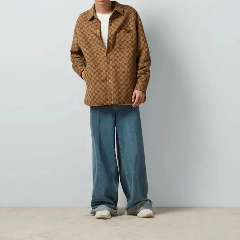 Gucci GG Wool Flannel Padded Overshirt 'Camel Ebony' 762183-ZAPDW-2378 sold by KicksCrew product image thumbnail 2